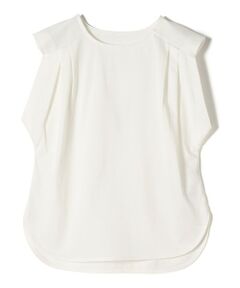 SHIPS / シップス カットソー | 〈手洗い可能〉タック デザイン ノースリーブ プルオーバー