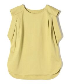 SHIPS / シップス カットソー | 〈手洗い可能〉タック デザイン ノースリーブ プルオーバー