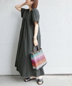 SHIPS / シップス ロング・マキシ丈ワンピース | 〈洗濯機可能〉コットン ボイル カフタン ワンピース