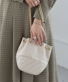 SHIPS / シップス ショルダーバッグ | quaranciel: 2way キルティング チェーン 巾着 ショルダーバッグ