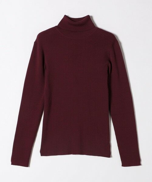 quaranciel:〈手洗い可能〉コットン タートルネック リブ ニット
