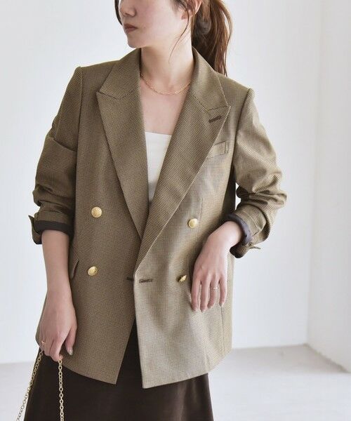 SHIPS / シップス テーラードジャケット | quaranciel:〈洗濯機可能〉ハンサム ダブルブレスト ブレザー ジャケット（セットアップ対応） | 詳細30