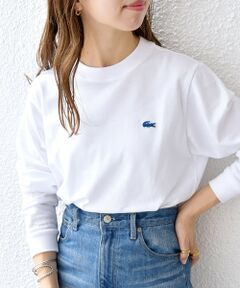 【SHIPS any別注】LACOSTE:〈洗濯機可能〉ピケ クルーネック ロング Tシャツ