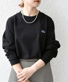 【SHIPS any別注】LACOSTE:〈洗濯機可能〉ピケ クルーネック ロング Tシャツ