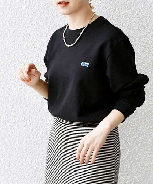 SHIPS for women / シップスウィメン Tシャツ | 【SHIPS any別注】LACOSTE:〈洗濯機可能〉ピケ クルーネック ロング Tシャツ | 詳細17