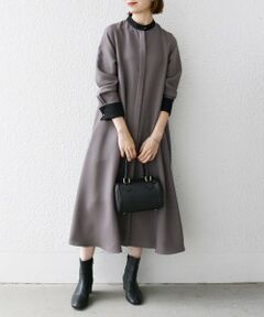 SHIPS any: ダブルクロス Aライン シャツワンピース［NAVY BLUE］