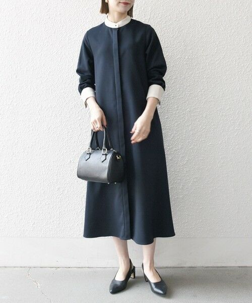 SHIPS / シップス ロング・マキシ丈ワンピース | 《一部追加予約》SHIPS any:〈洗濯機可能〉ダブルクロス Aライン シャツワンピース | 詳細12