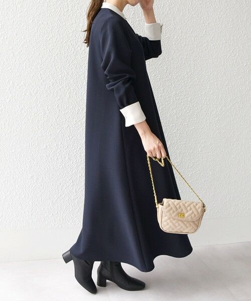 SHIPS / シップス ロング・マキシ丈ワンピース | 《一部追加予約》SHIPS any:〈洗濯機可能〉ダブルクロス Aライン シャツワンピース | 詳細18