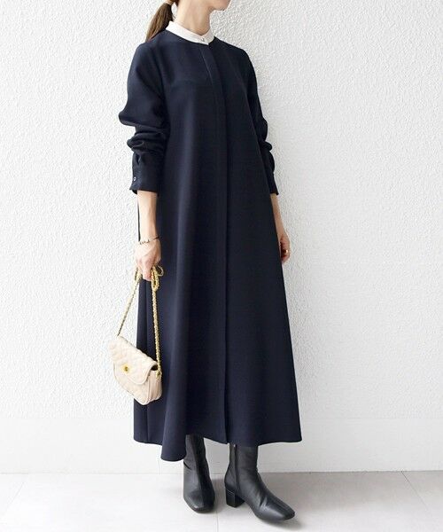 SHIPS / シップス ロング・マキシ丈ワンピース | 《一部追加予約》SHIPS any:〈洗濯機可能〉ダブルクロス Aライン シャツワンピース | 詳細20