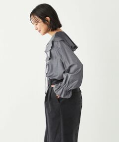 SHIPS / シップス シャツ・ブラウス | SHIPS Colors:〈洗濯機可能〉シャンブレー ラッフルカラー ブラウス