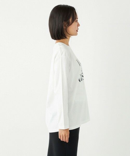 SHIPS for women / シップスウィメン Tシャツ | SHIPS Colors:〈洗濯機可能〉ロゴ プリント ロングスリーブ TEE | 詳細6