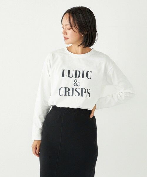 SHIPS for women / シップスウィメン Tシャツ | SHIPS Colors:〈洗濯機可能〉ロゴ プリント ロングスリーブ TEE | 詳細7