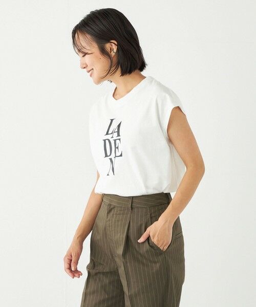 SHIPS for women / シップスウィメン Tシャツ | SHIPS Colors:〈洗濯機可能〉フレンチスリーブ ロゴ TEE | 詳細5