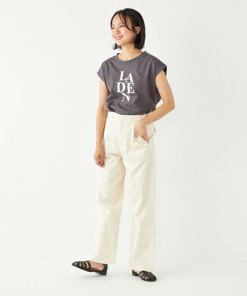 SHIPS for women / シップスウィメン Tシャツ | SHIPS Colors:〈洗濯機可能〉フレンチスリーブ ロゴ TEE | 詳細21