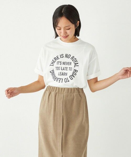 SHIPS for women / シップスウィメン Tシャツ | SHIPS Colors:〈洗濯機可能〉サークル ロゴ ルーズ TEE | 詳細4