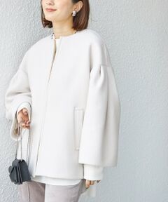 Bellandi SUPER130 コクーン ショート コート ◇