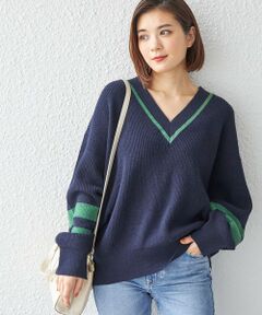 SHIPS / シップス ニット・セーター | 〈手洗い可能〉強撚 ウール混 Vネック ライン ニット プルオーバー ◇