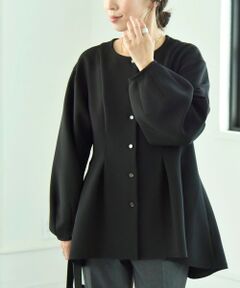 SHIPS / シップス シャツ・ブラウス | quaranciel:〈洗濯機可能〉 ダブルクロス ぺプラム ブラウス