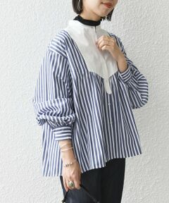 SHIPS / シップス シャツ・ブラウス | SHIPS any:〈洗濯機可能〉REPREVE スタンドカラー フレア シャツ