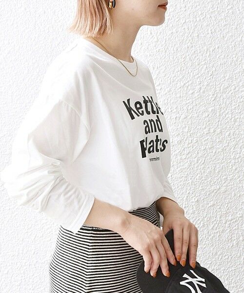 SHIPS for women / シップスウィメン Tシャツ | 【SHIPS any別注】monmimi〈洗濯機可能〉ロゴ プリント ロンTEE 23AW | 詳細9