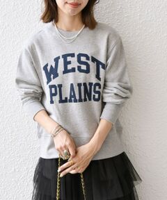 【SHIPS any別注】THE KNiTS:〈洗濯機可能〉カレッジ ロゴ スウェット