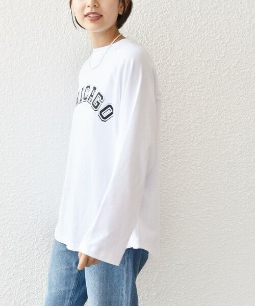 SHIPS for women / シップスウィメン Tシャツ | Champion:〈手洗い可能〉ラウンドヘム カレッジ ロゴ ロンTEE | 詳細11