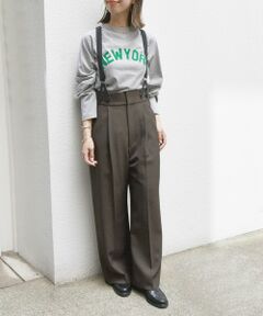 SHIPS / シップス その他パンツ | SHIPS any:〈洗濯機可能〉マニッシュ サスペンダー ワイド パンツ