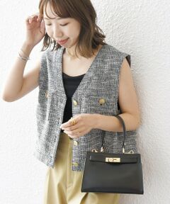 SHIPS / シップス ベスト | SHIPS any:〈手洗い可能〉シャイン ツイード コンパクト ベスト