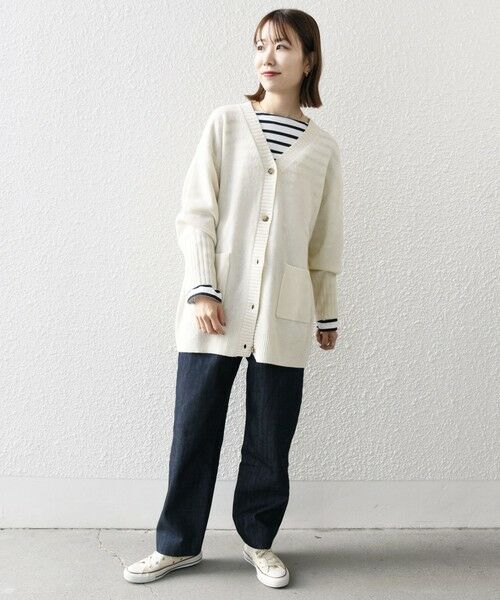 取り扱い店舗 ANEMONE KNIT カーディガン ホワイト XS - トップス