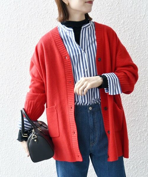 SHIPS / シップス カーディガン・ボレロ | SHIPS any: AQUA カシミヤ ミックス Vネック ニット カーディガン | 詳細23