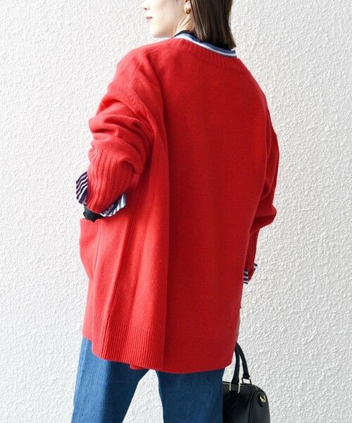 SHIPS any: AQUA カシミヤ ミックス Vネック ニット