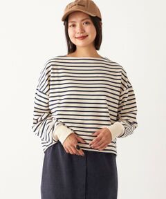 SHIPS / シップス カットソー（半袖以外） | SHIPS Colors:ミニ ウラケ ボーダー クロップド トップス◇