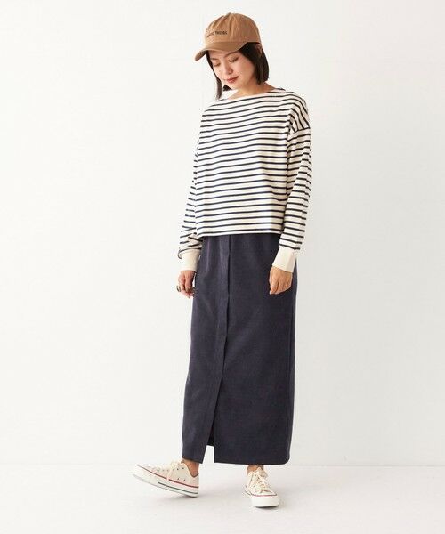 SHIPS for women / シップスウィメン カットソー（半袖以外） | SHIPS Colors:ミニ ウラケ ボーダー クロップド トップス◇ | 詳細14