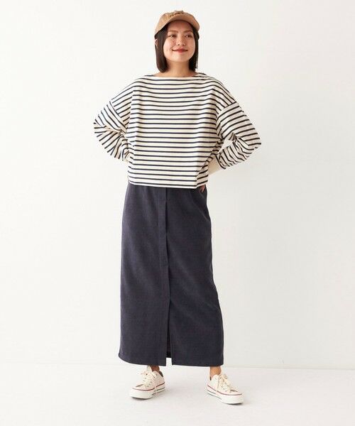 SHIPS for women / シップスウィメン カットソー（半袖以外） | SHIPS Colors:ミニ ウラケ ボーダー クロップド トップス◇ | 詳細15