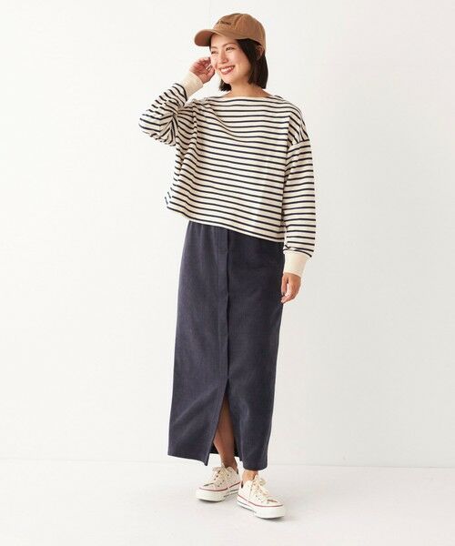 SHIPS for women / シップスウィメン カットソー（半袖以外） | SHIPS Colors:ミニ ウラケ ボーダー クロップド トップス◇ | 詳細17