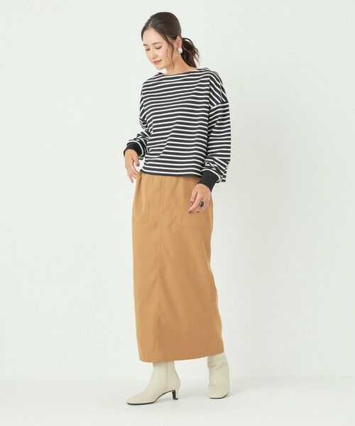 SHIPS for women / シップスウィメン カットソー（半袖以外） | SHIPS Colors:ミニ ウラケ ボーダー クロップド トップス◇ | 詳細25