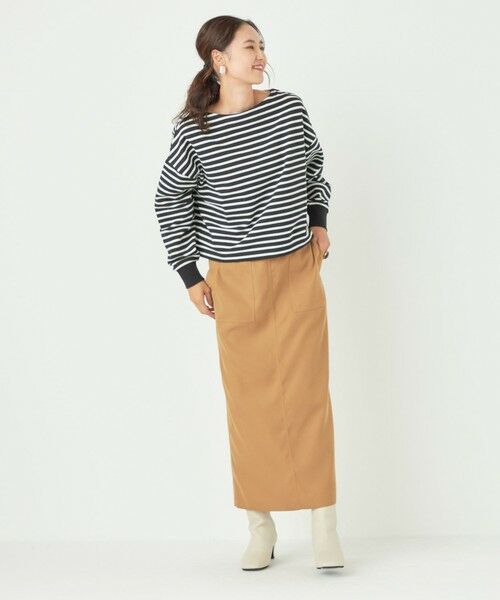 SHIPS for women / シップスウィメン カットソー（半袖以外） | SHIPS Colors:ミニ ウラケ ボーダー クロップド トップス◇ | 詳細28