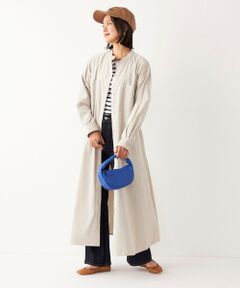 SHIPS / シップス ロング・マキシ丈ワンピース | SHIPS Colors:〈洗濯機可能〉コーデュロイ ノーカラー シャツ ワンピース