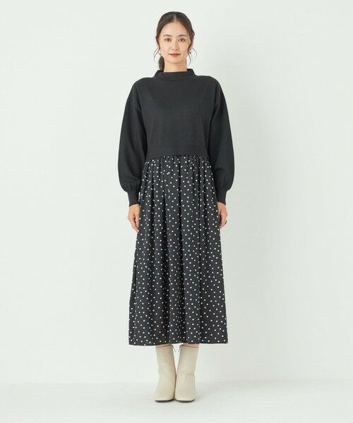 SHIPS for women / シップスウィメン ロング・マキシ丈ワンピース | SHIPS Colors:〈手洗い可能〉ニット コンビ ワンピース | 詳細24