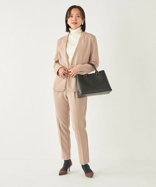 SHIPS for women / シップスウィメン ノーカラージャケット | SHIPS Colors:ストレッチ ジョーゼット Vカラー ジャケット2(セットアップ対応可能)◇ | 詳細15