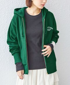 【SHIPS別注】Champion:刺繍 ロゴ ジップ パーカー◇