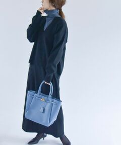 SHIPS / シップス ニット・セーター | quaranciel:〈手洗い可能〉Vネック ニット プルオーバー ＆ スカート セットアップ