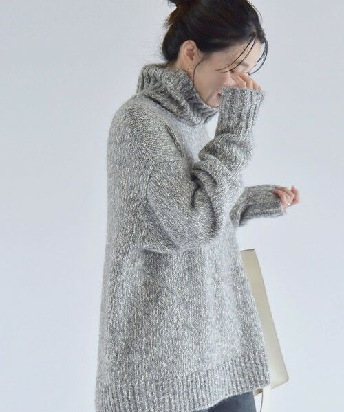 SHIPS for women / シップスウィメン ニット・セーター | quaranciel: タートル ビッグ プルオーバー right gray | 詳細11