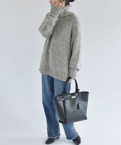 SHIPS for women / シップスウィメン ニット・セーター | quaranciel: タートル ビッグ プルオーバー right gray | 詳細8