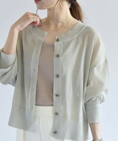 SHIPS / シップス カーディガン・ボレロ | quaranciel:〈手洗い可能〉シアー ラメ ドルマン カーディガン