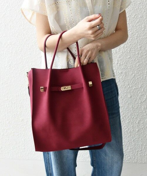 SHIPS for women/シップスウィメン 《一部追加予約》SHIPS any: A4 メタル フィッティング トート バッグ ワイン ONE SIZE SHIPS for women/シップスウィメン 《一部追加予約》SHIPS any: A4 メタル フィッティング トート バッグ ワイン ONE SIZE