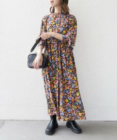 SHIPS / シップス ロング・マキシ丈ワンピース | SHIPS any: SPRINTEX フラワー ウエスト フリル ワンピース