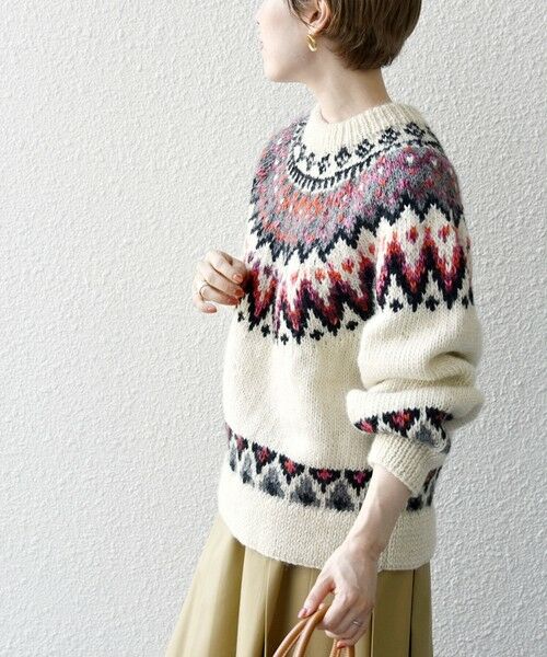 SHIPS for women / シップスウィメン ニット・セーター | 【SHIPS any別注】NEPAL HAND KNIT: タイダイ 求心柄 ニット | 詳細2