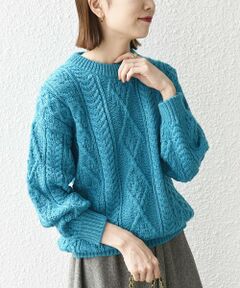 【SHIPS any別注】Oldderby Knitwear: ケーブル クルーネック ニット