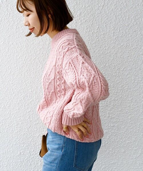 SHIPS for women / シップスウィメン ニット・セーター | 【SHIPS any別注】Oldderby Knitwear: ケーブル クルーネック ニット | 詳細2